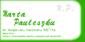 marta pauleszku business card